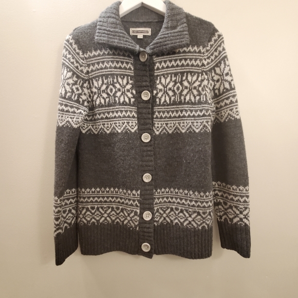 Vintage Lady Hathaway Sweater cardigan with collar, xs size, - Picture 3 of 12